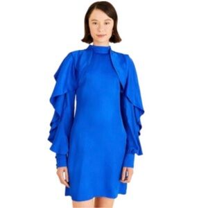 Farm Rio Backless Ruffle Sleeve dress